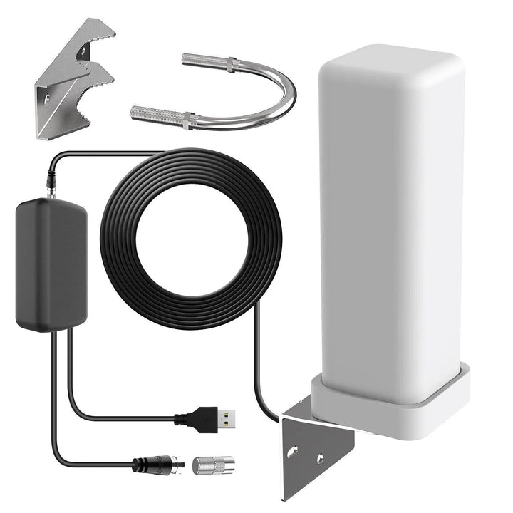 Antena Premium Extra Zasięg 360° 2025 HDTV Zewnętrzna Antena Wzmacniana Zasięg 460 Mil