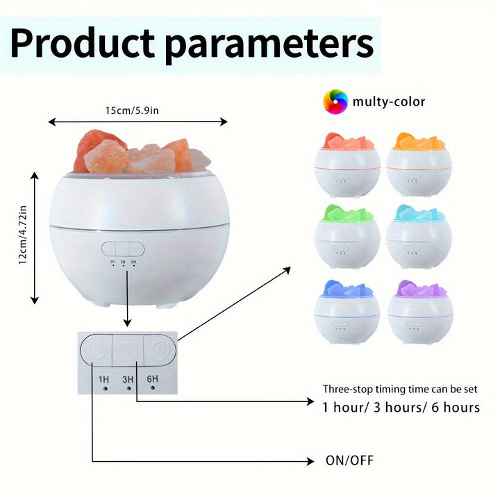 Dyfuzor lampy solnej - 3 w 1 dyfuzor olejków eterycznych