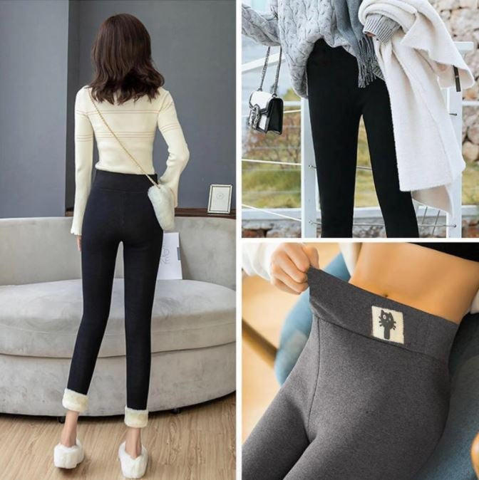 Damskie legginsy polarowe na zimę