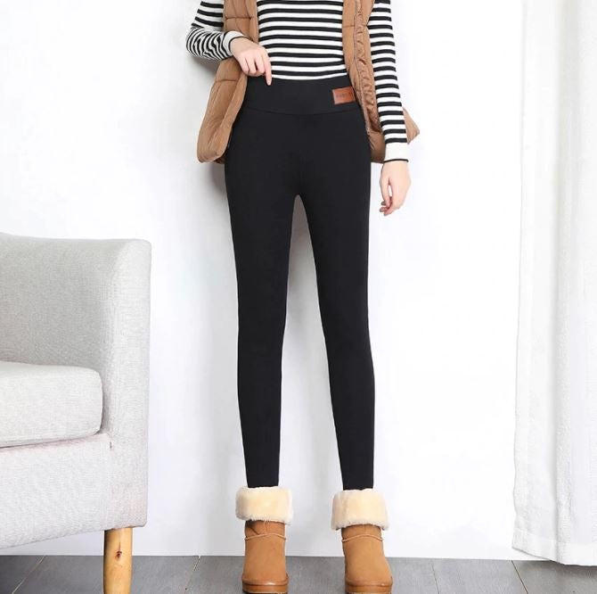 Damskie legginsy polarowe na zimę