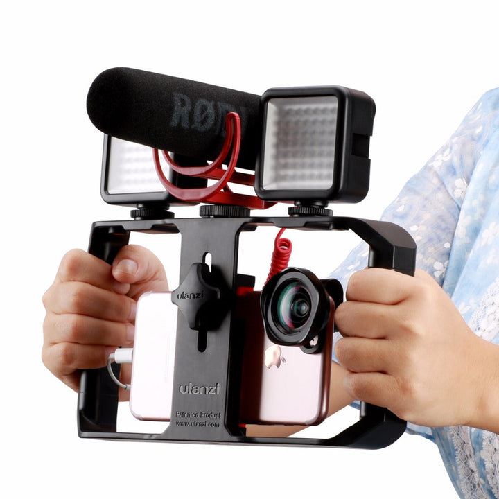 Stabilizator Wideo do Smartfona z Oświetleniem