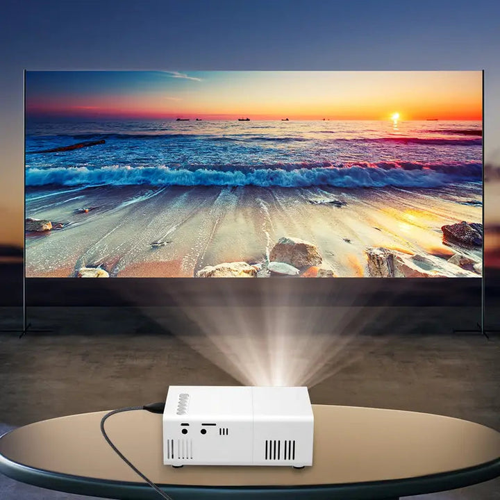 Projektor HD 720P - Szybkie ustawienie ostrości, przenośny
