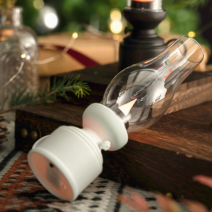 Lampka naftowa LED w stylu vintage, elektroniczna świeca kołysząca
