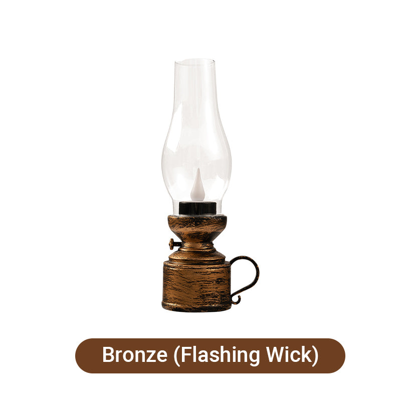 Lampka naftowa LED w stylu vintage, elektroniczna świeca kołysząca