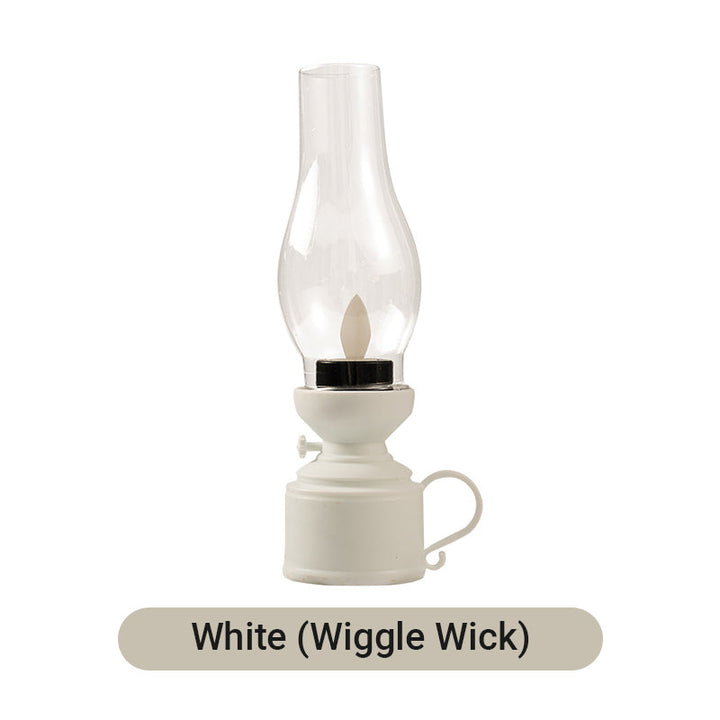 Lampka naftowa LED w stylu vintage, elektroniczna świeca kołysząca