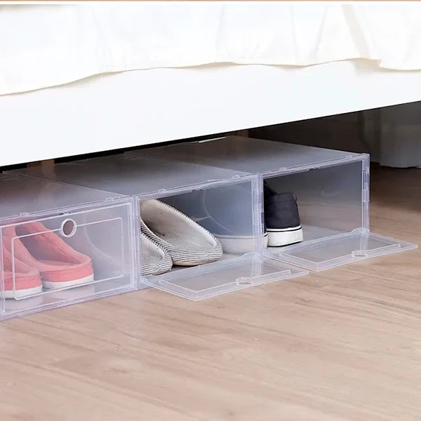 6-częściowy przezroczysty pojemnik na buty, plastikowy organizer