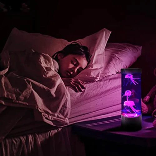 Lampka nocna akwariowa z meduzami LED
