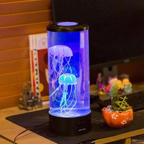 Lampka nocna akwariowa z meduzami LED