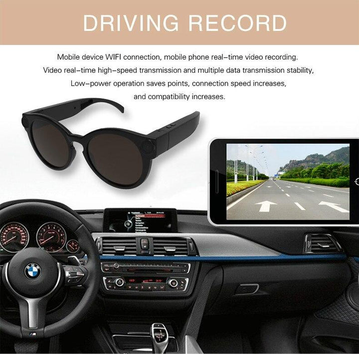 Okulary rowerowe z kamerą mini WiFi HD 1080P DVR rejestrator wideo i audio