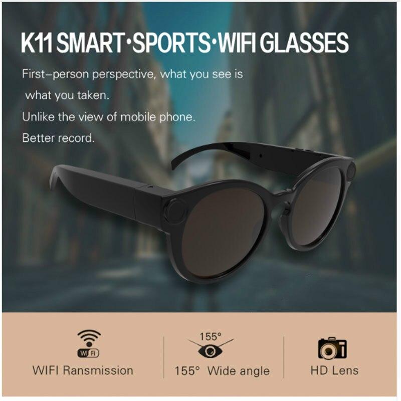 Okulary rowerowe z kamerą mini WiFi HD 1080P DVR rejestrator wideo i audio