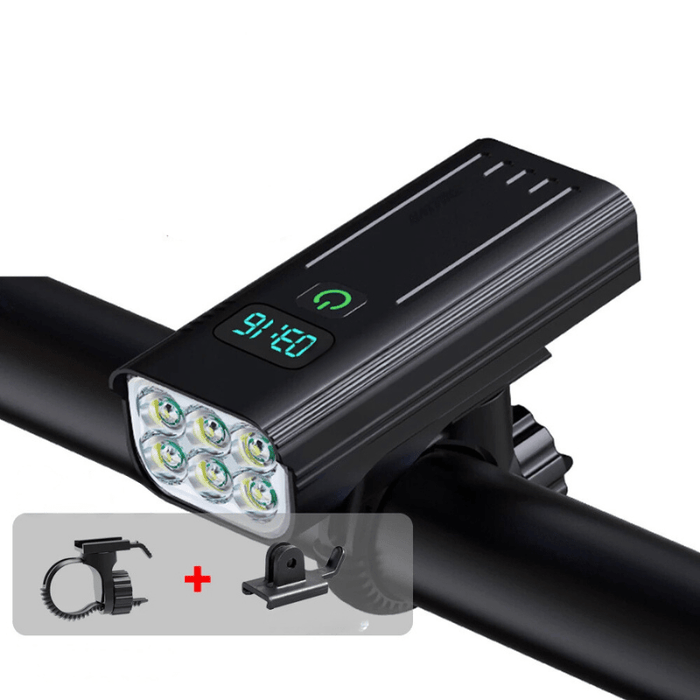 Lampa rowerowa 5000 lumenów z 12 diodami LED i akumulatorem ładowanym przez USB-C