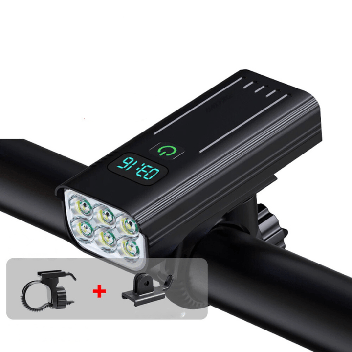 Lampa rowerowa 5000 lumenów z 12 diodami LED i akumulatorem ładowanym przez USB-C