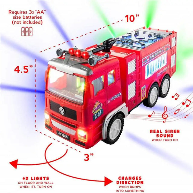 Elektryczna Zabawka Strażacka z Światełkami dla Dzieci