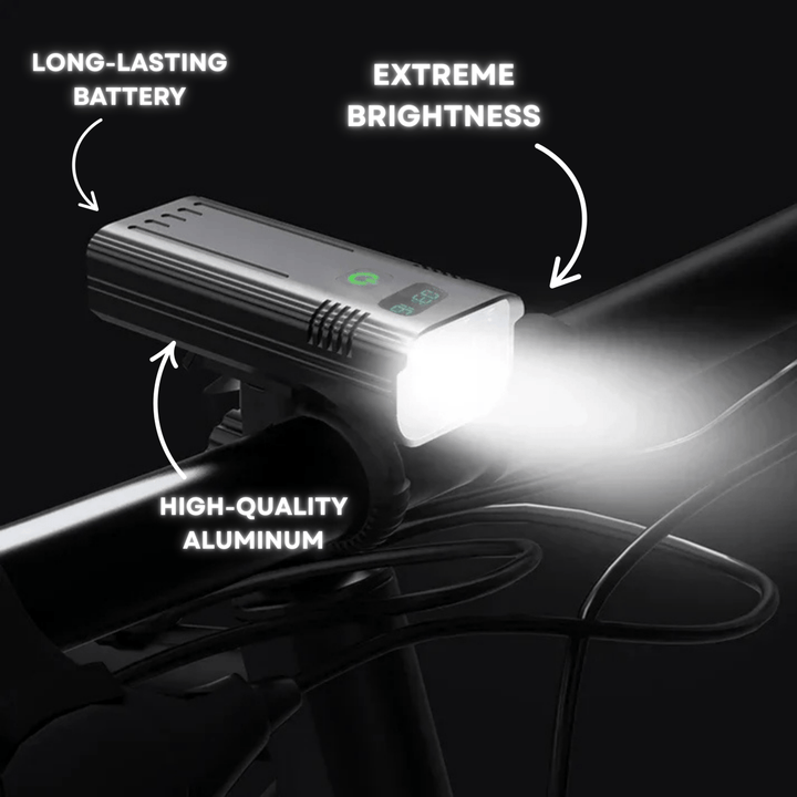 Lampa rowerowa 5000 lumenów z 12 diodami LED i akumulatorem ładowanym przez USB-C