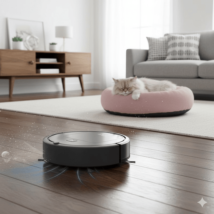 Inteligentny odkurzacz robotyczny z ultra-cichą pracą i filtrowaniem HEPA