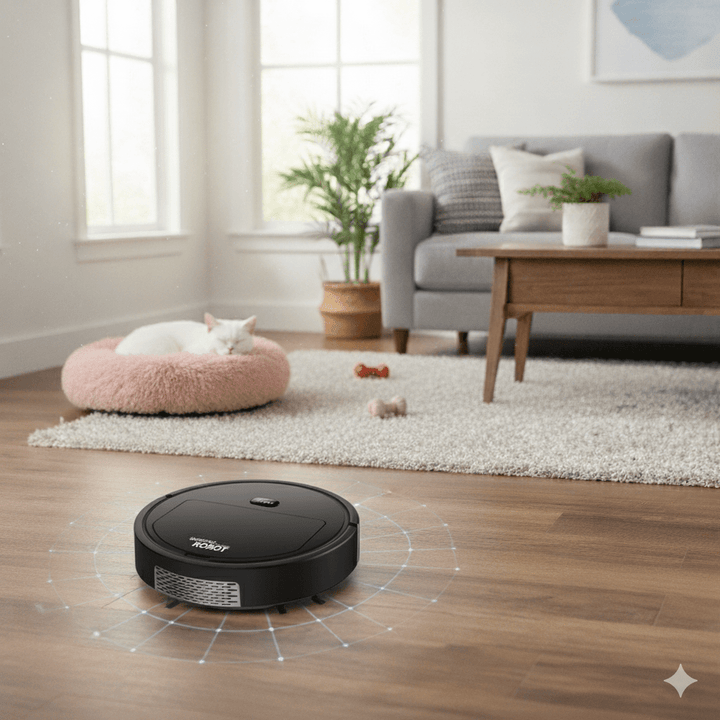 Inteligentny odkurzacz robotyczny z ultra-cichą pracą i filtrowaniem HEPA