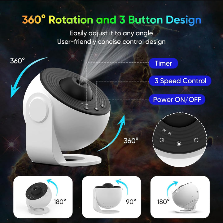 Projektor Planetarium 360° | Ulepszona relaksacja i ulga w stresie