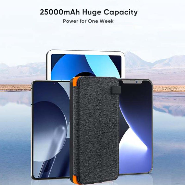 25000mAh wysokowydajny solar power bank - szybkie ładowanie
