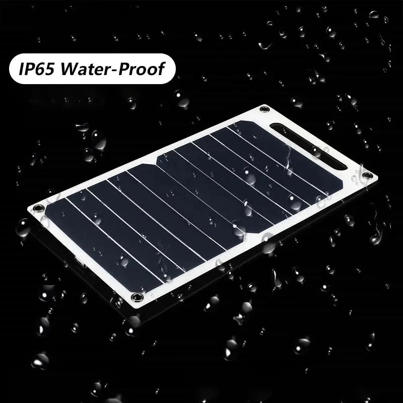 Panel słoneczny z przenośną baterią USB, wodoodporny