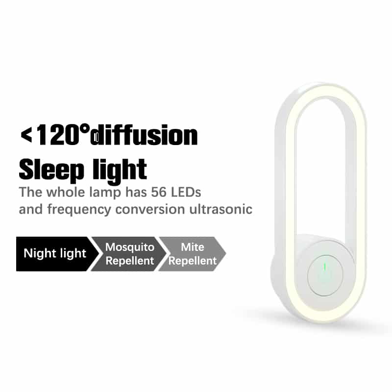 Ultradźwiękowa LED Lampa Odpędzająca Komary