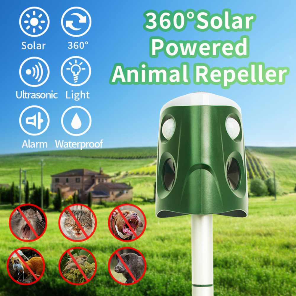 360° Odstraszacz zwierząt 3 w 1