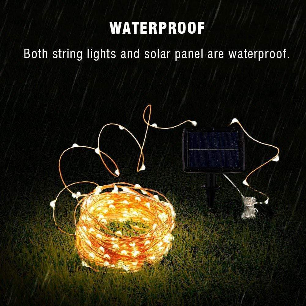 Stringowe Lampy Solarne na Zewnątrz (Przezroczysty Kabel)