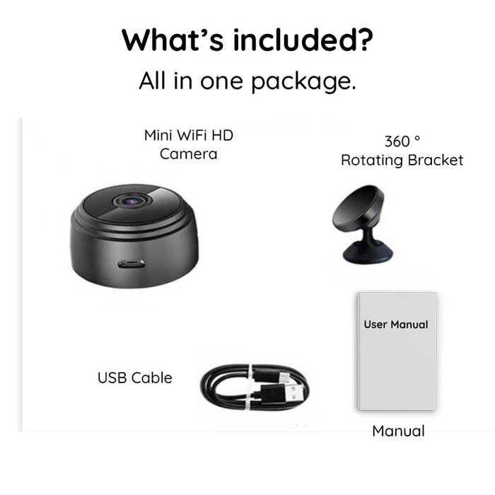 Mini Kamera WiFi HD 1080P Z Funkcją Nocnego Widzenia