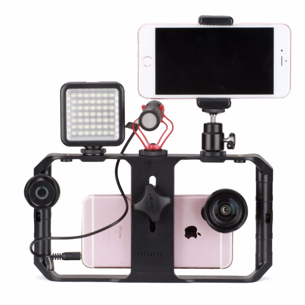 Stabilizator Wideo do Smartfona z Oświetleniem