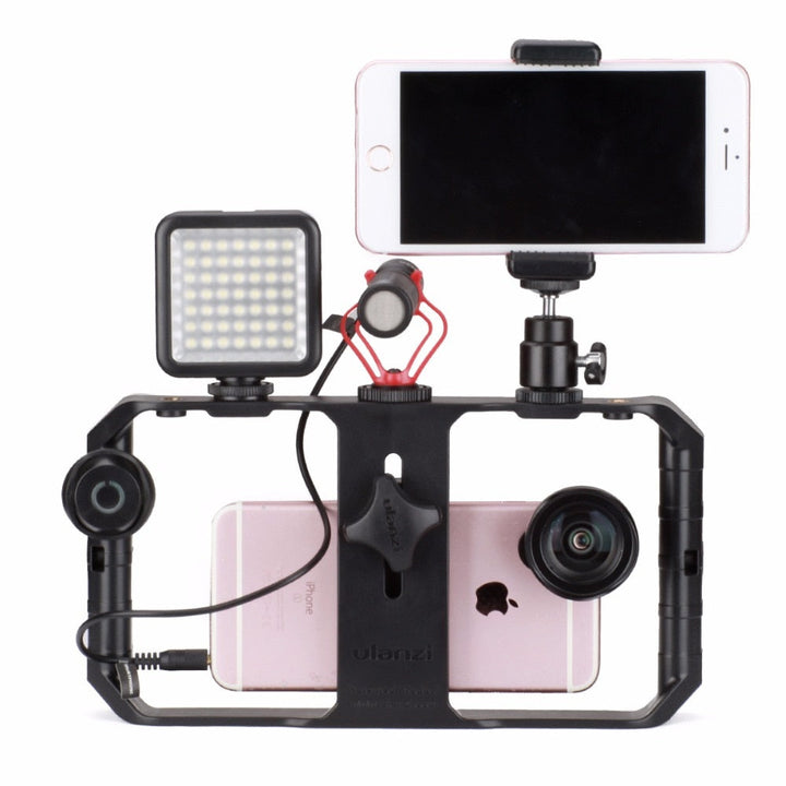 Stabilizator Wideo do Smartfona z Oświetleniem