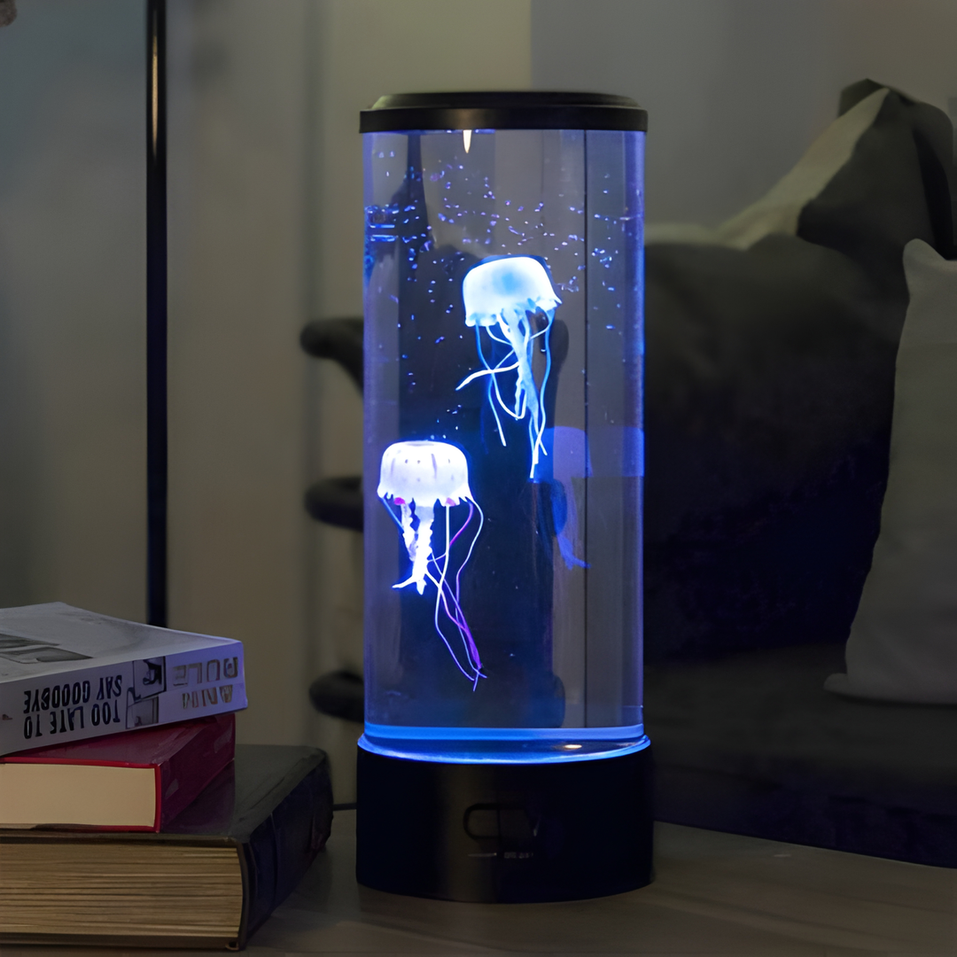 Lampa meduzy z kojącą, inspirowaną oceanem atmosferą