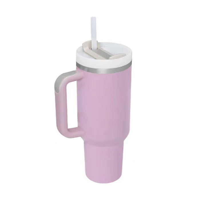 Kubek termiczny 1200 ml z uchwytem i słomką, stal nierdzewna