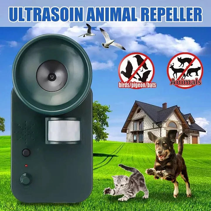 5000 sqft 9V DC Ultrasonic Bezprzewodowy Odrzucacz Szkodników na Zewnątrz Bezpiecznie Odrzuca Różne Zwierzęta
