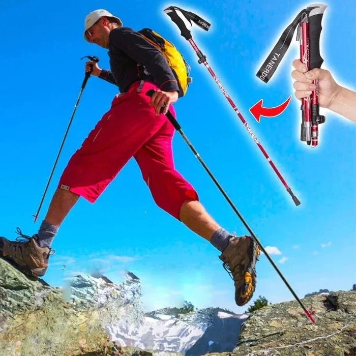 Regulowane Kije Trekkingowe - Składany Telescopowy Kij