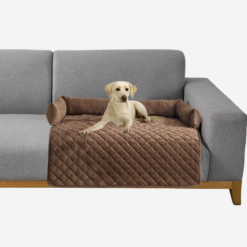 Legowisko dla dużego psa jak sofa – pluszowe, chroni meble