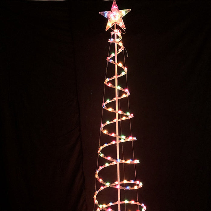Domero Spiralna choinka LED 180 cm z gwiazdą na czubku