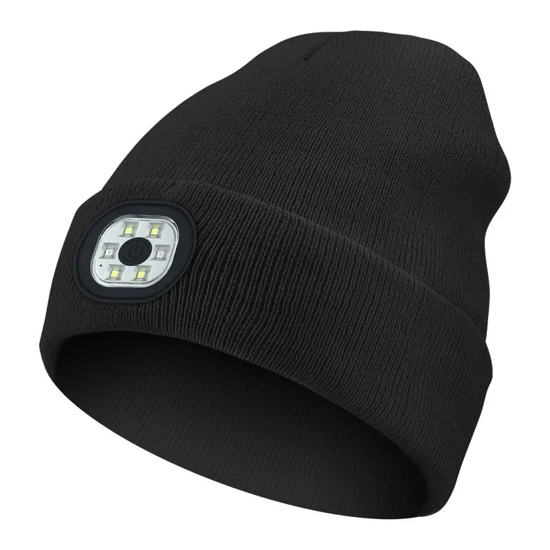 Czapka Beanie LED na Akumulator na Zimę