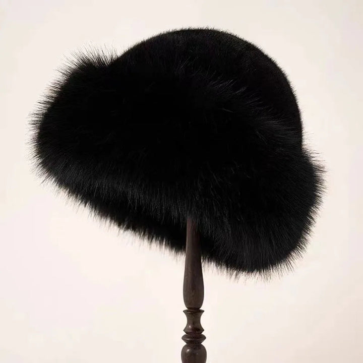 Kobieca Pluszowa Zimowa Czapka Bucket