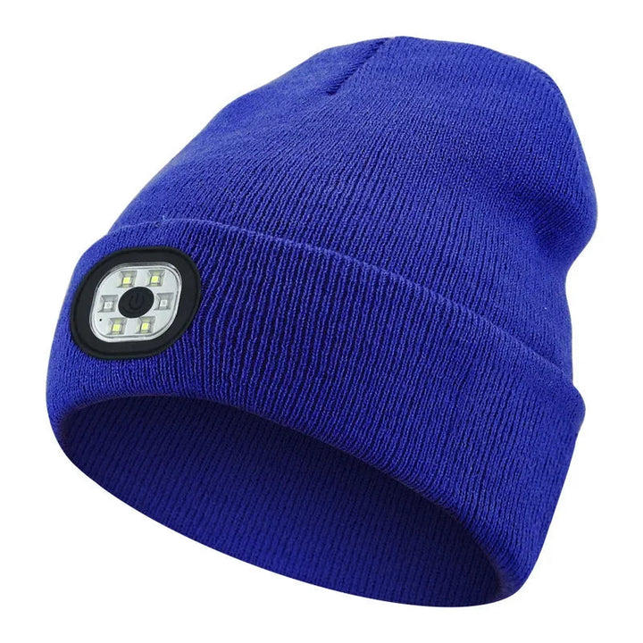 Czapka Beanie LED na Akumulator na Zimę