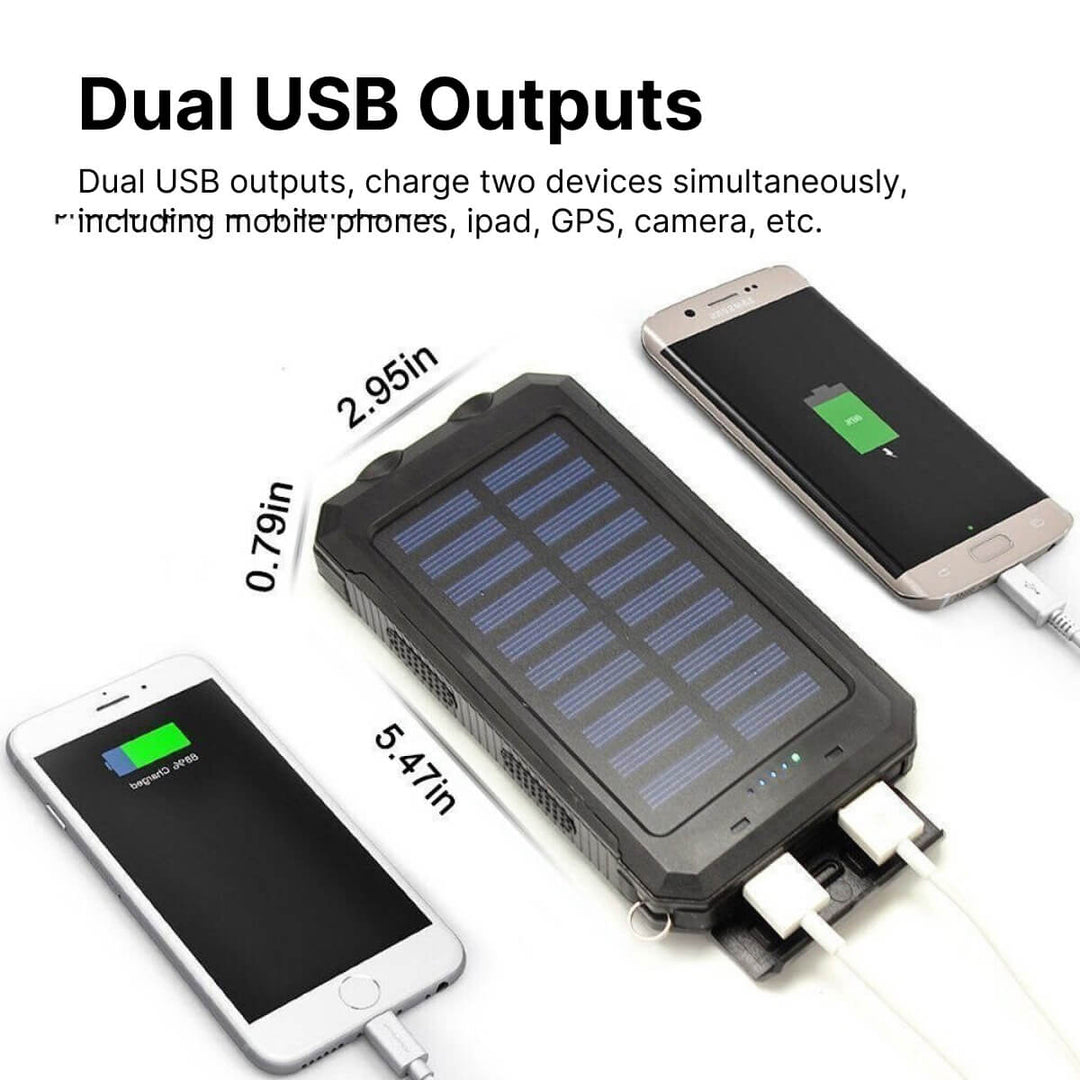 500000 MAH Ładowarka Solarna, Wodoodporny Power Bank, Zewnętrzny