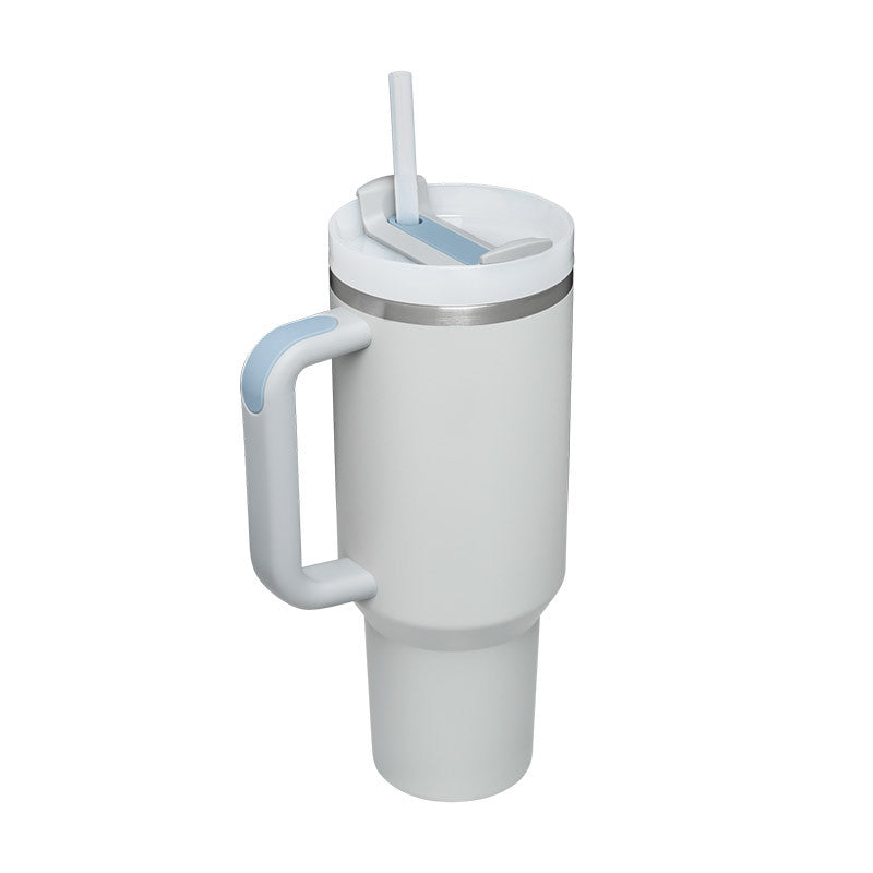 Kubek termiczny 1200 ml z uchwytem i słomką, stal nierdzewna