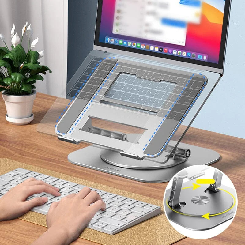 Stojak na laptopa z aluminium, obrotowy o 360 stopni
