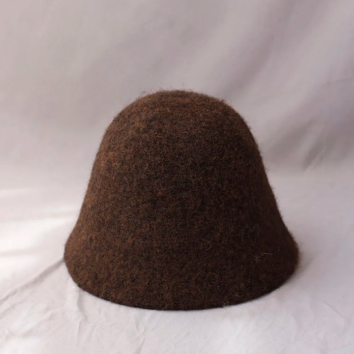 Damski Zimowy Wełniany Kapelusz Bucket