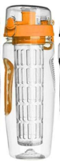 Butelka z wkładem na owoce 950 ml bez BPA, sportowa