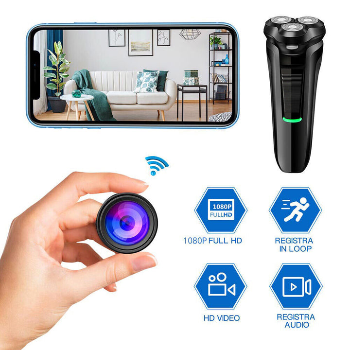 1080P HD WiFi Mini Golarka Kamera | Kamera z Wykrywaniem Ruchu WiFi