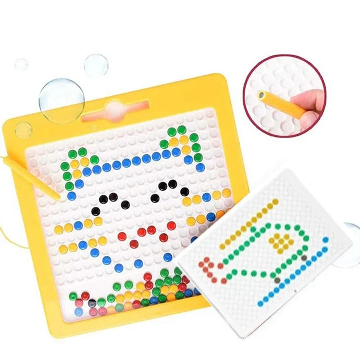 Duża Magnetyczna Tablica Rysunkowa dla Dzieci Montessori z Magnetycznymi Kropkami