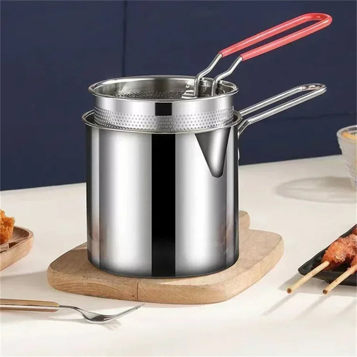 1200ML Garnek do Smażenia z Sitkiem