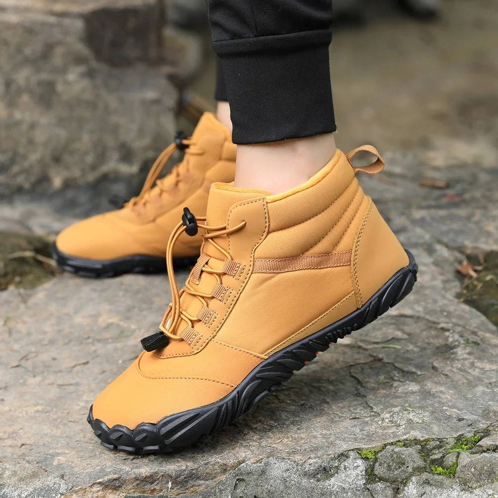 Wodoodporne i Śniegoodporne Zimowe Buty Barefoot z Przytulnym Fleece&
