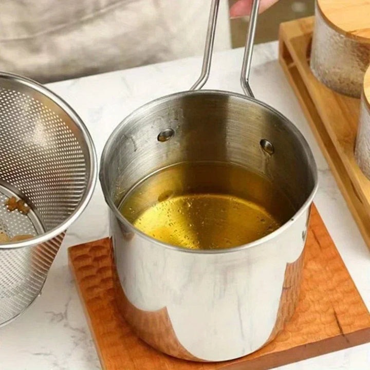1200ML Garnek do Smażenia z Sitkiem