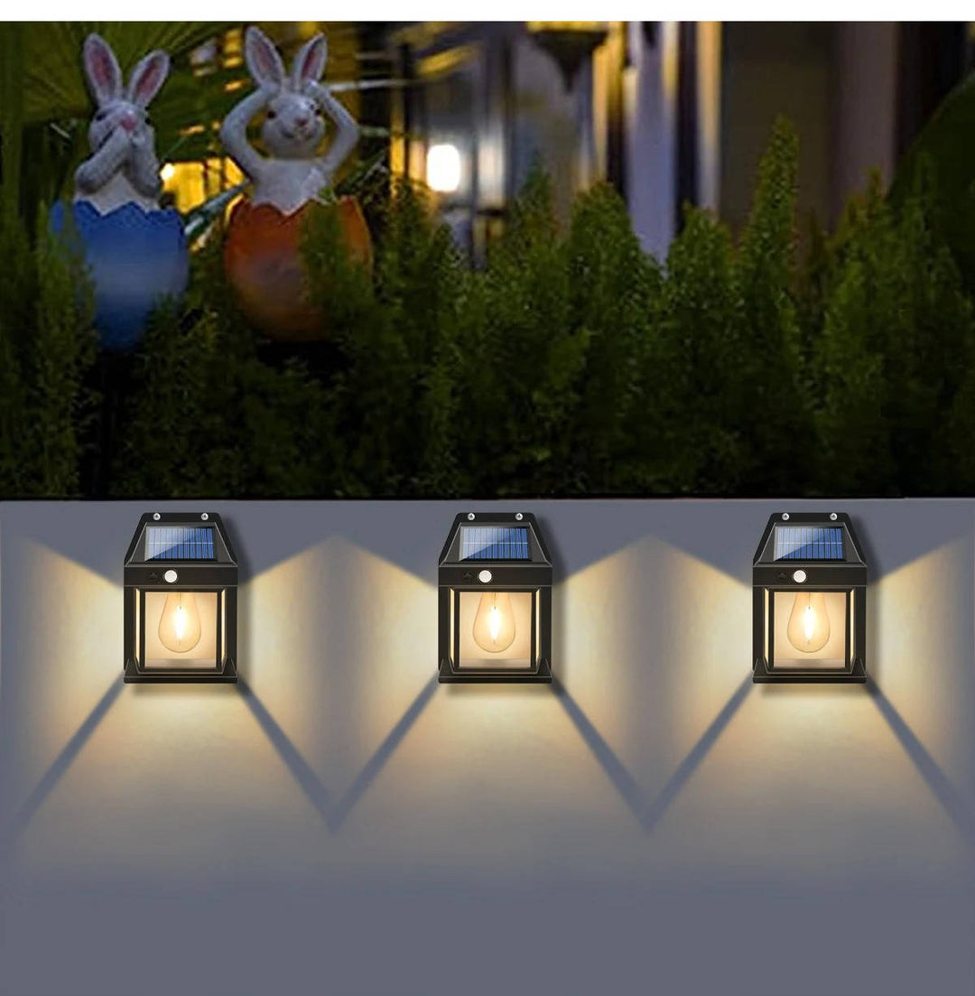 2 Zestaw Lamp Solarnych na Ścianę na Zewnątrz