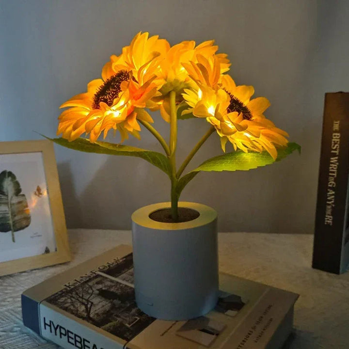 Ładowana Lampa Nocna w Kształcie Słonecznika